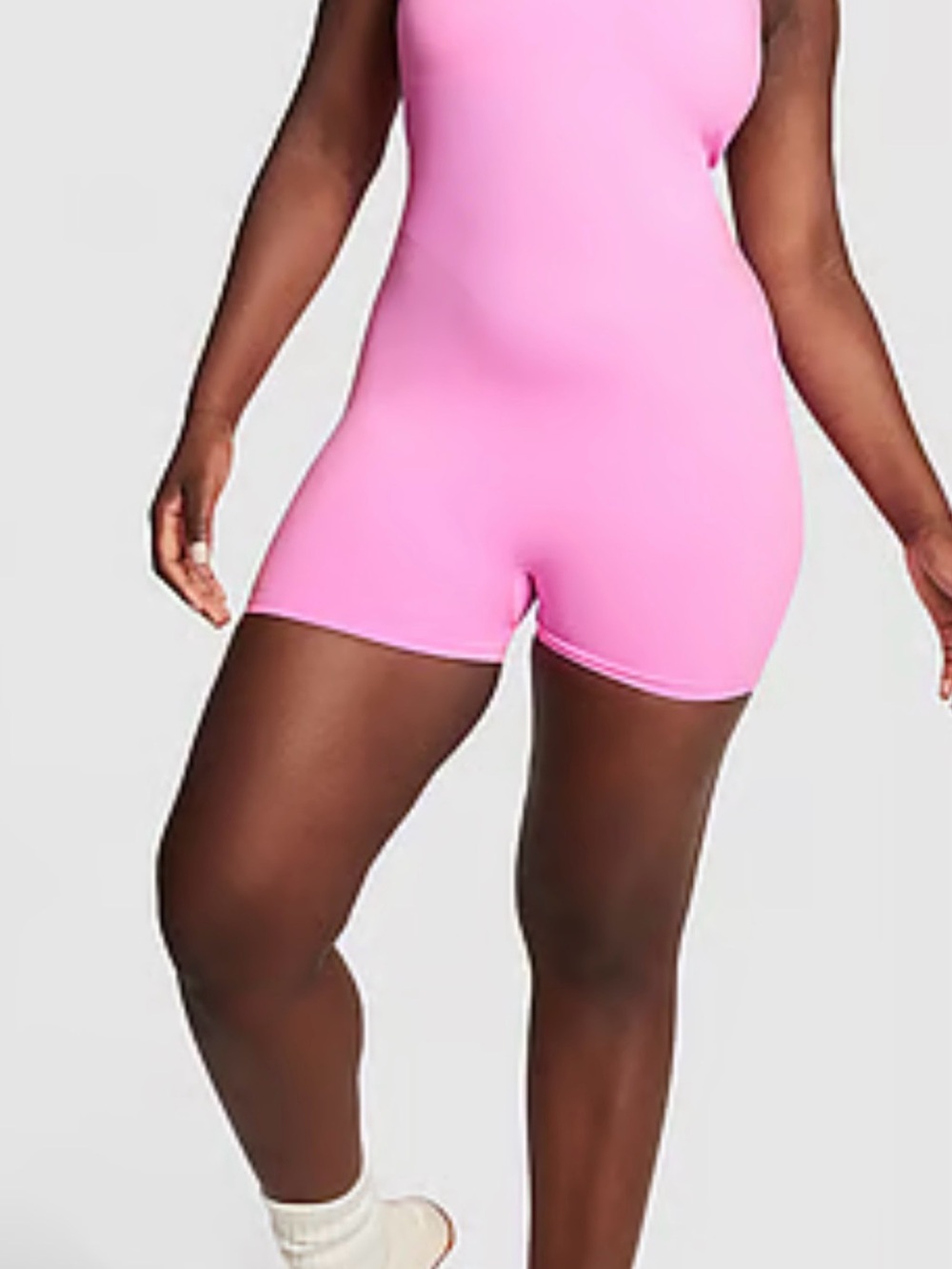 PINK Victoria's Secret Hot Pink Biker Romper